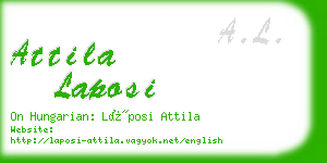 attila laposi business card